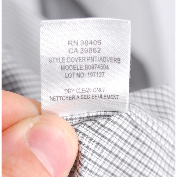 Theory Mens 16.5 Grey Check Dover Point Shirt - Picture 5 of 6